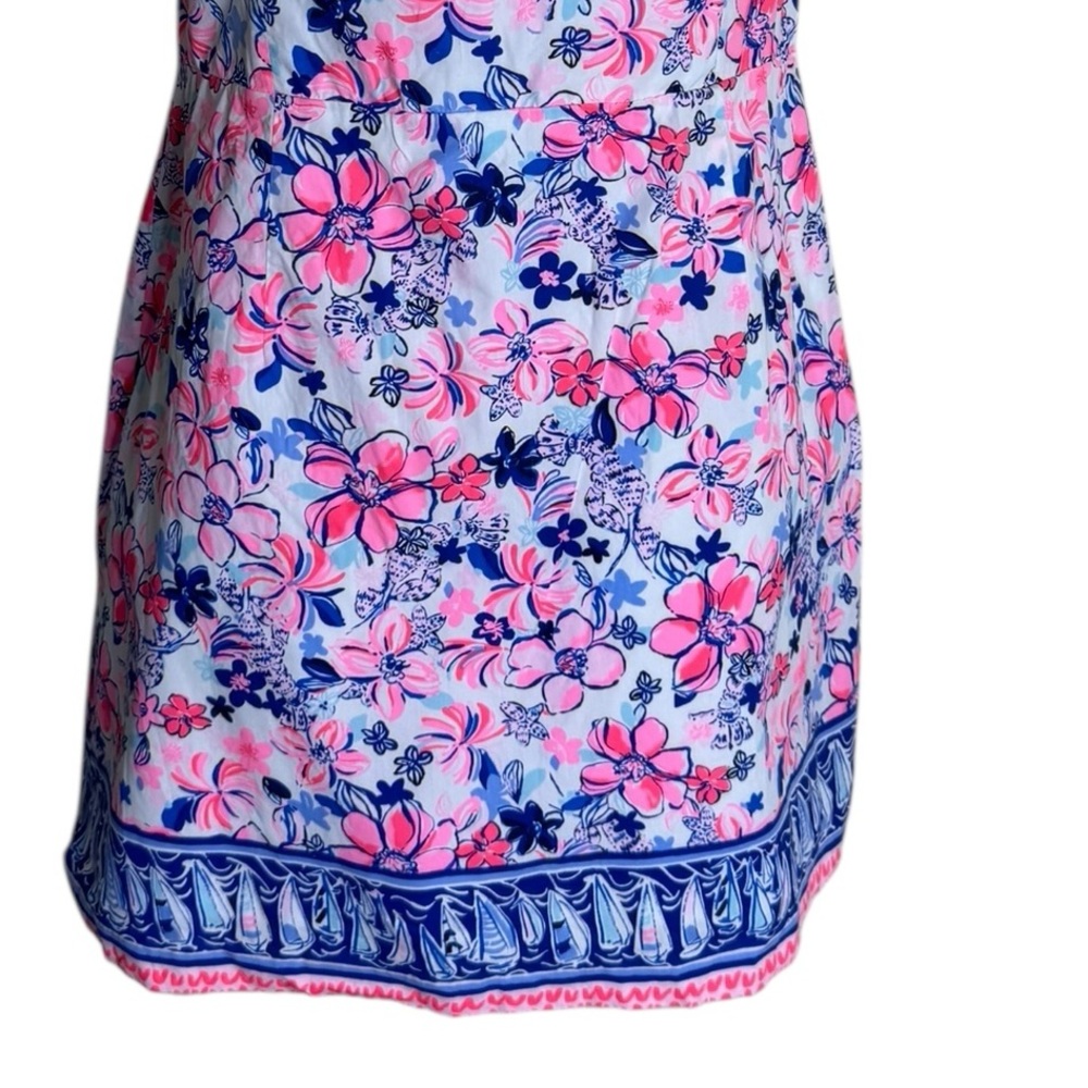 Lilly Pulitzer Neola Romper Poplin Cotton Ruffles size 12 - Picture 5 of 11